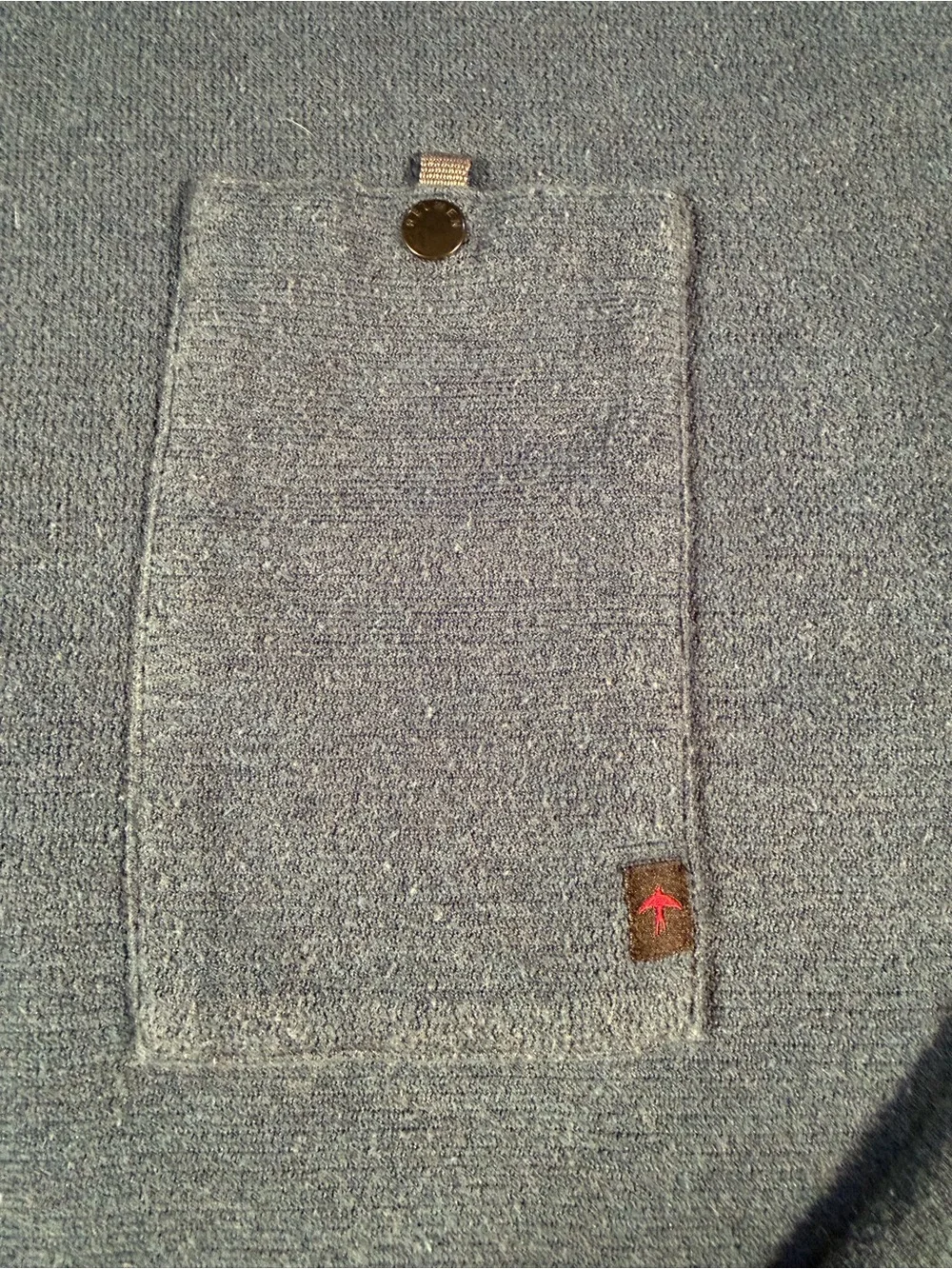 Relwen Crewneck Pocket Sweater in Dusty Blue